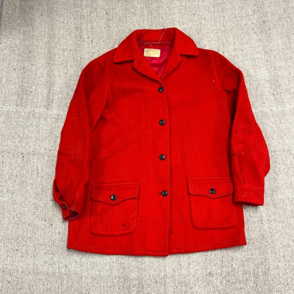 Vintage Hudson Bay Jacket‎ Women's Small Red 1950s Wool